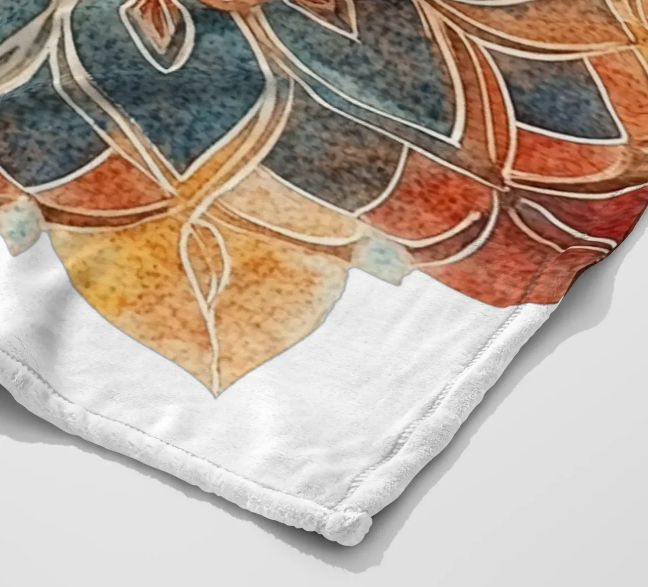 Mandala terrestre ad acquerello coperta in pile da Spiritual Touch