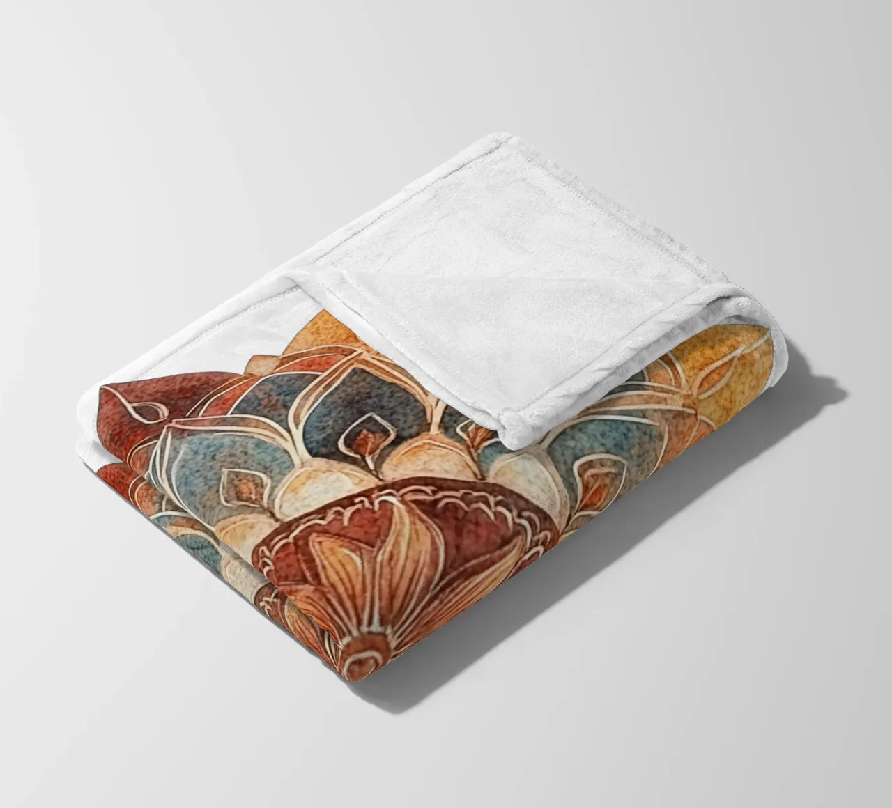 Mandala terrestre ad acquerello coperta in pile da Spiritual Touch