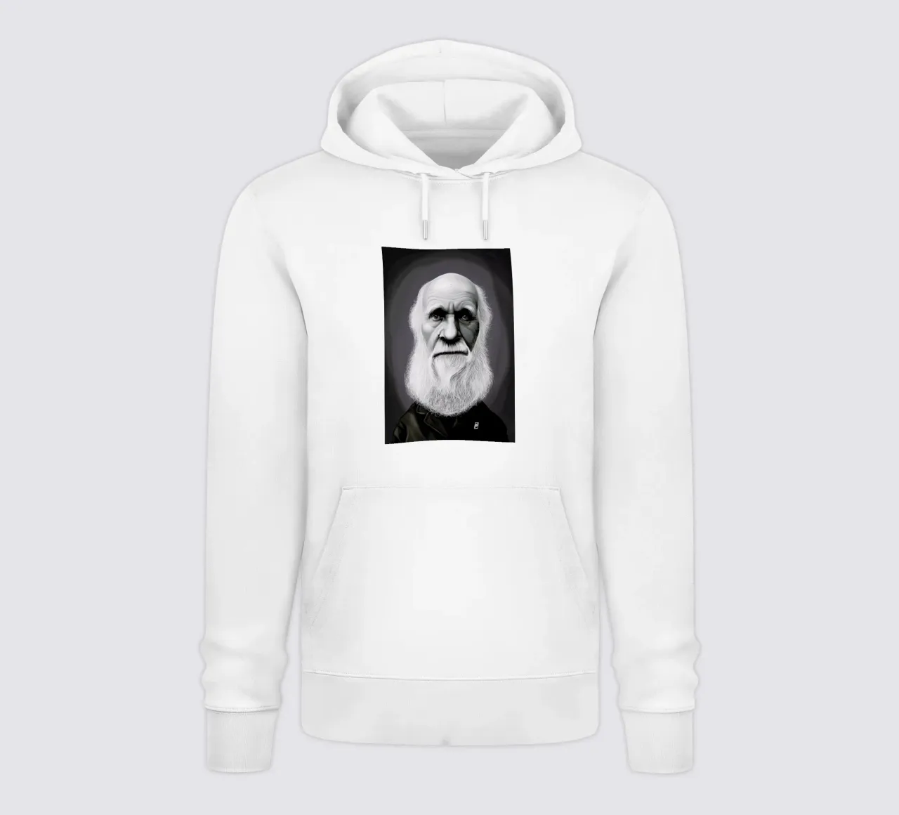 Charles Darwin felpa con cappuccio da Rob Art | Illustration
