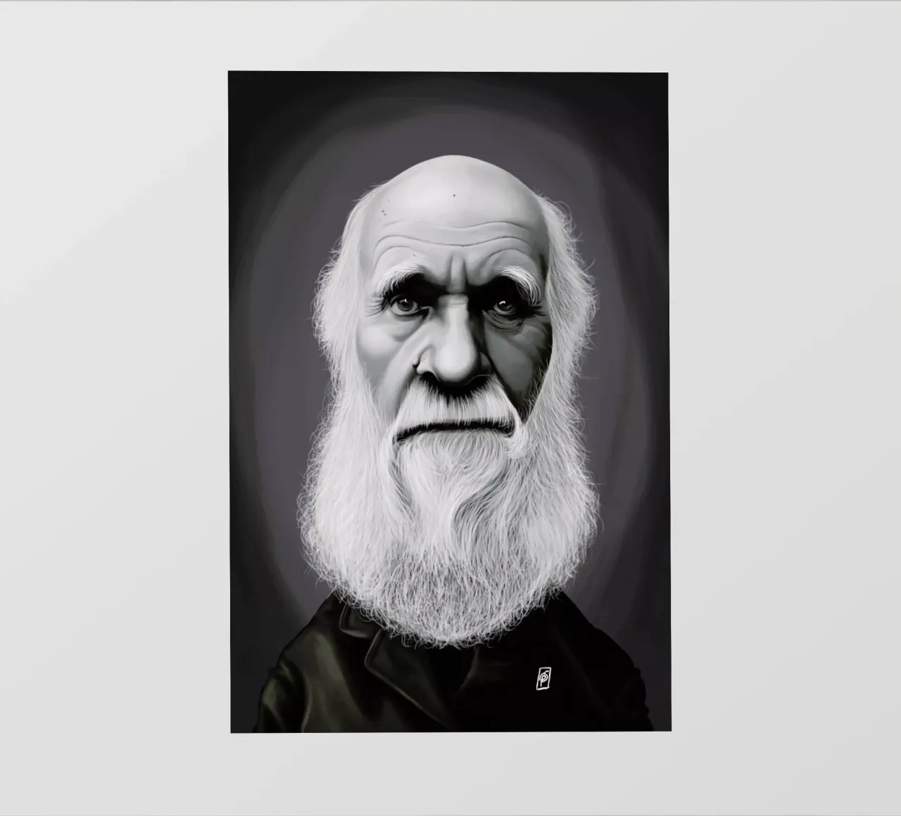 Charles Darwin pellicola backlit da Rob Art | Illustration