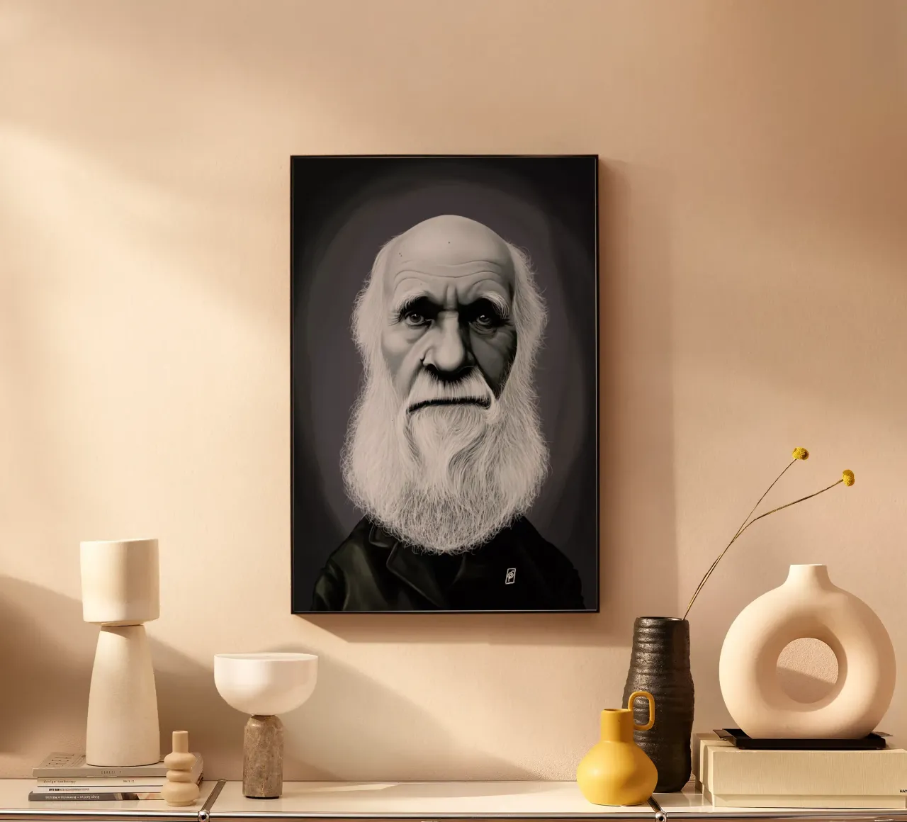 Charles Darwin plexiglass da Rob Art | Illustration