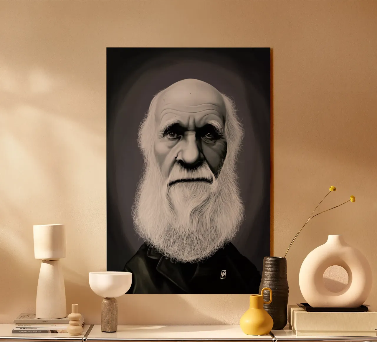 Charles Darwin plexiglass da Rob Art | Illustration