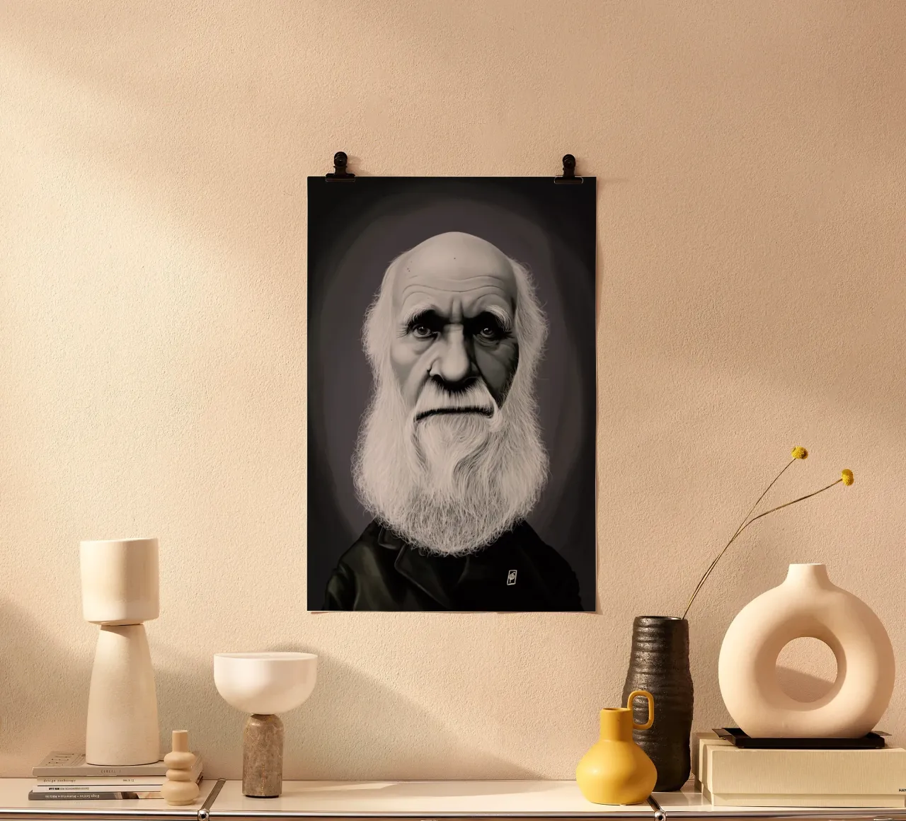Charles Darwin carta hahnemühle da Rob Art | Illustration
