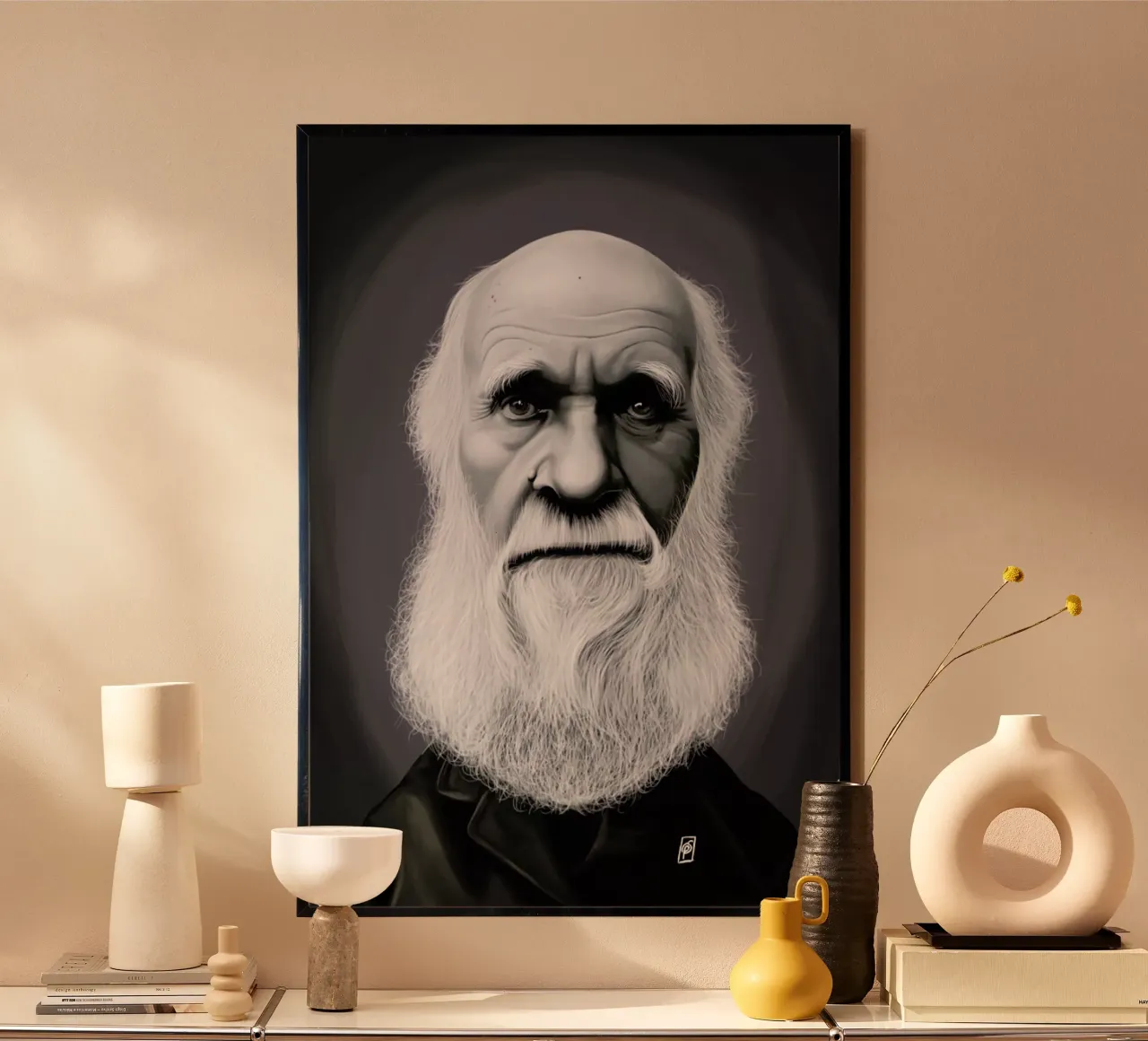 Charles Darwin poster da Rob Art | Illustration
