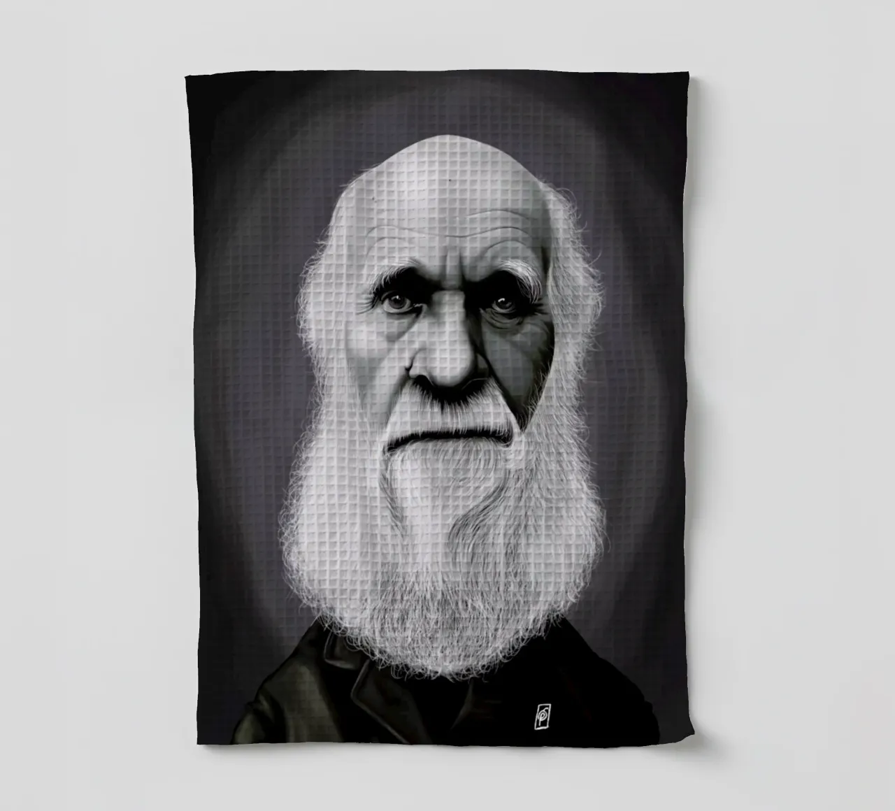 Charles Darwin canovaccio da cucina da Rob Art | Illustration