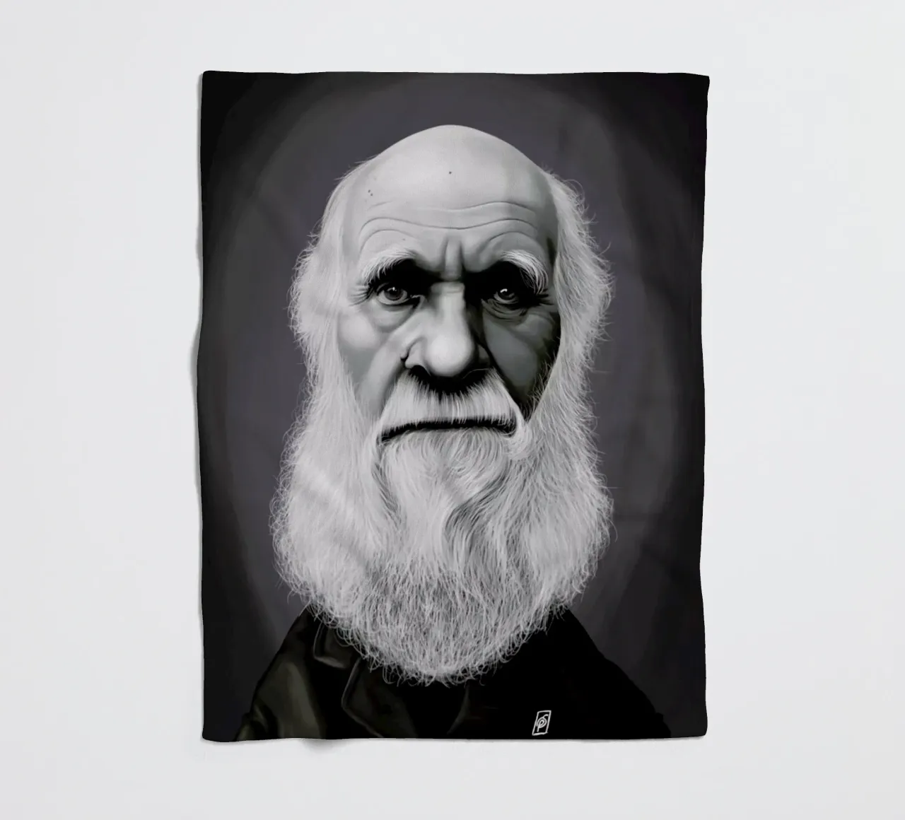 Charles Darwin coperta in pile da Rob Art | Illustration