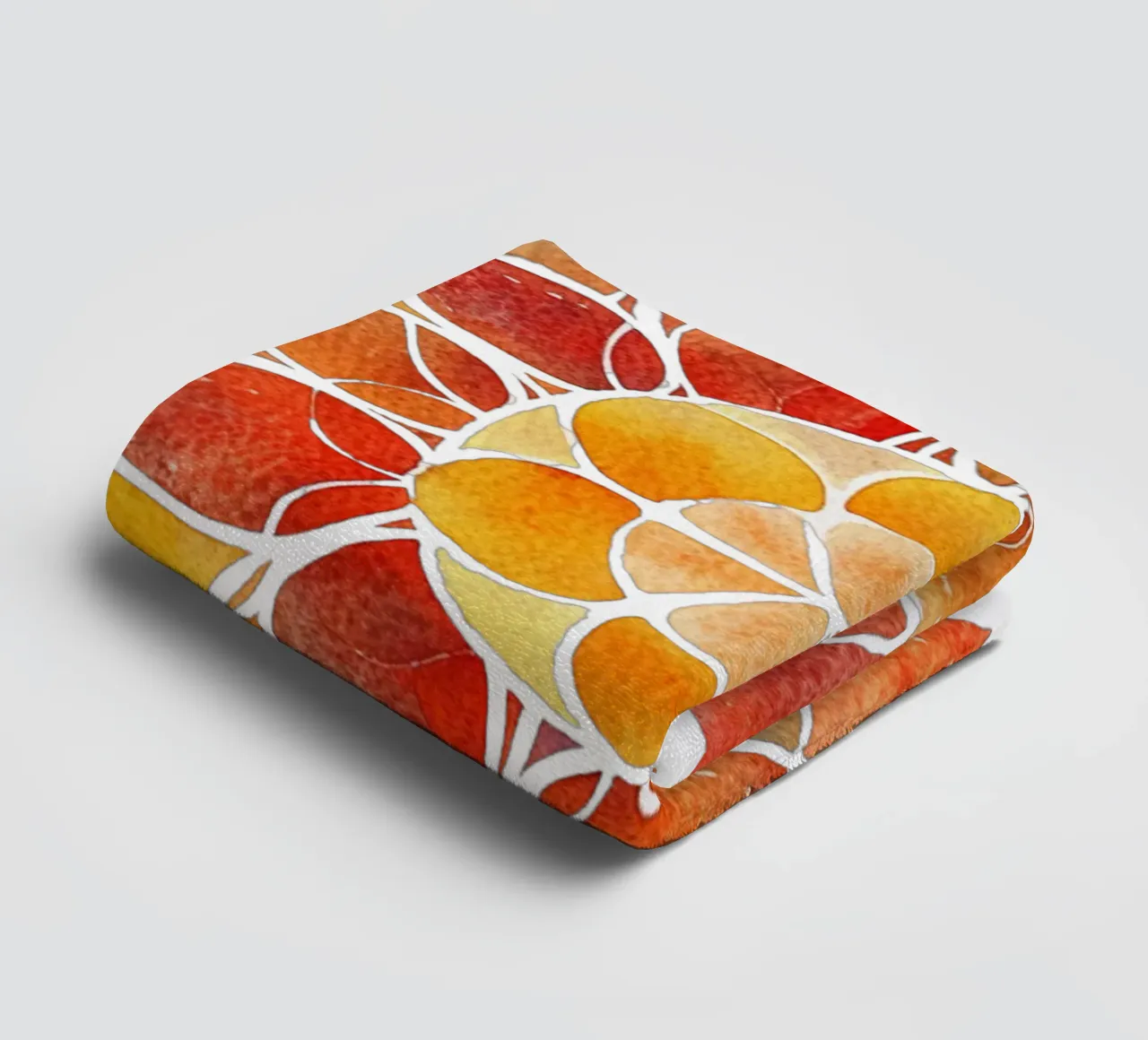 Watercolour Earthy Mandala towel by Spiritual Touch