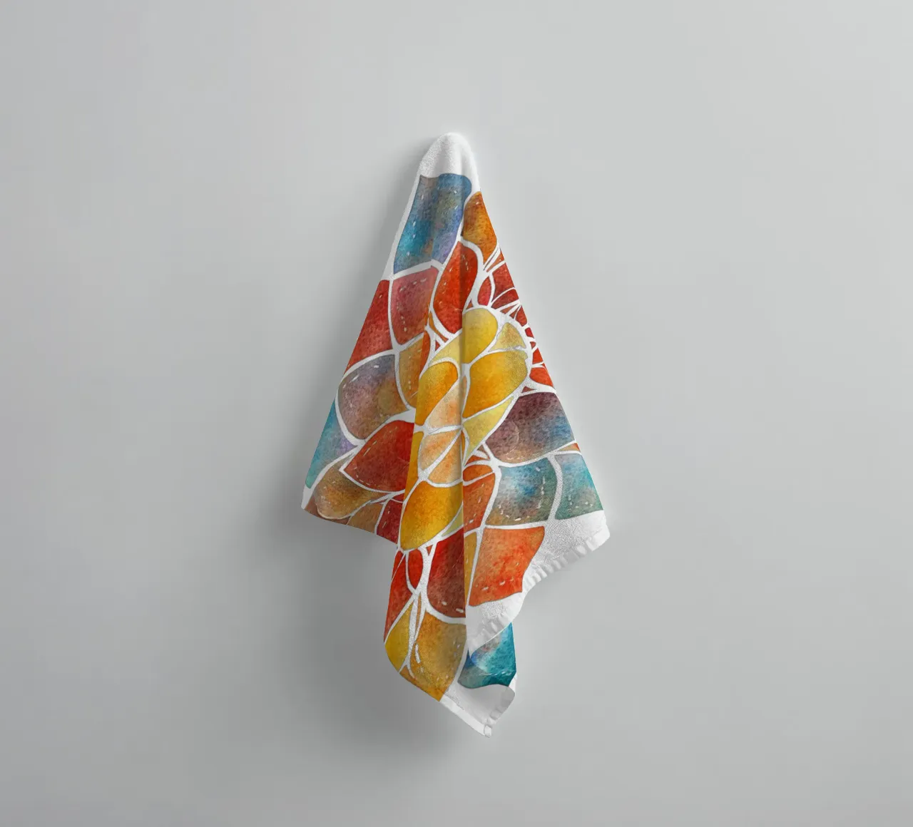 Watercolour Earthy Mandala towel by Spiritual Touch