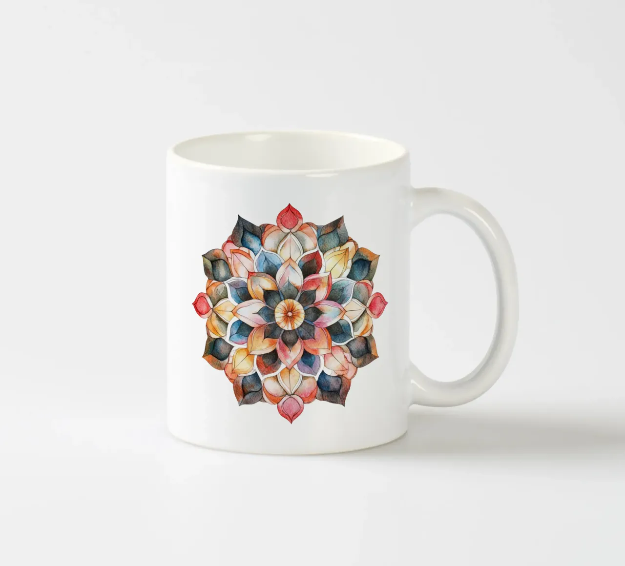 Mandala terrestre ad acquerello tazza in ceramica da Spiritual Touch