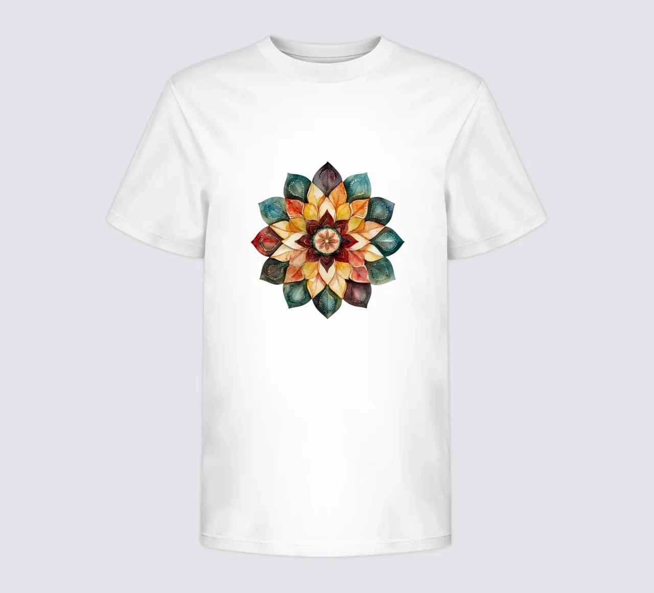 Watercolour Earthy Mandala kids t-shirt by Spiritual Touch