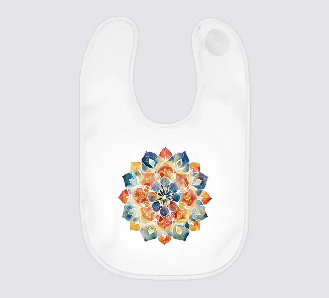 Acuarela Mandala terroso babero de Spiritual Touch