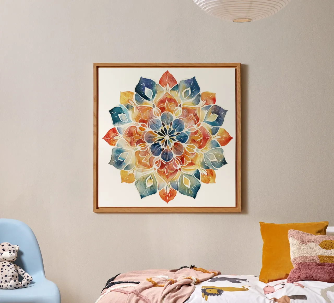 Aquarell Erdiges Mandala Forex-Platte von Spiritual Touch