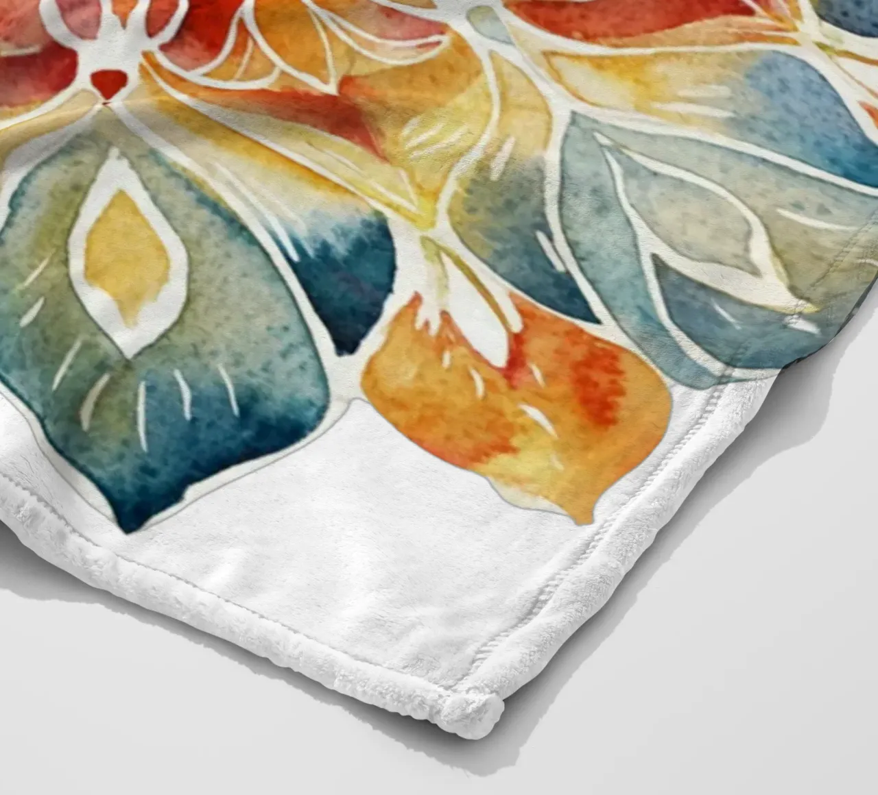 Mandala terrestre ad acquerello coperta in pile da Spiritual Touch