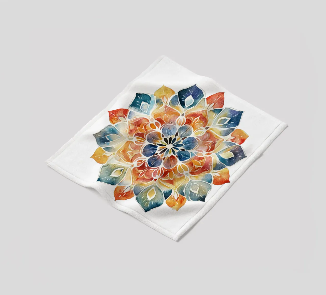 Mandala terrestre ad acquerello coperta in pile da Spiritual Touch