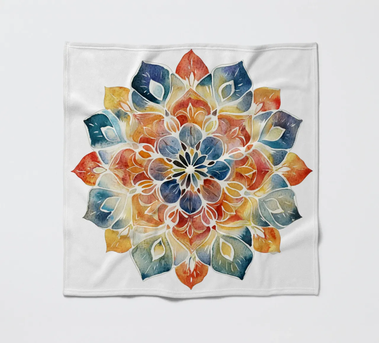 Mandala terrestre ad acquerello coperta in pile da Spiritual Touch