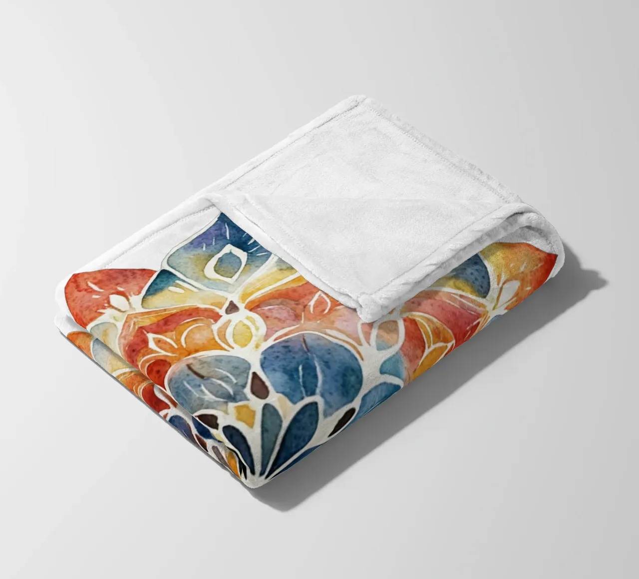 Mandala terrestre ad acquerello coperta in pile da Spiritual Touch