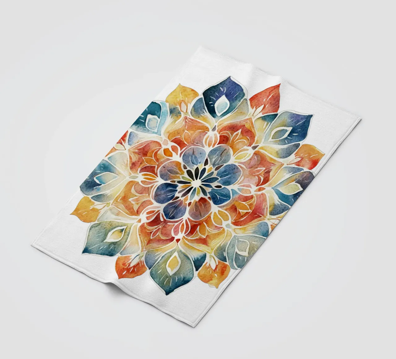 Mandala terrestre ad acquerello coperta in pile da Spiritual Touch