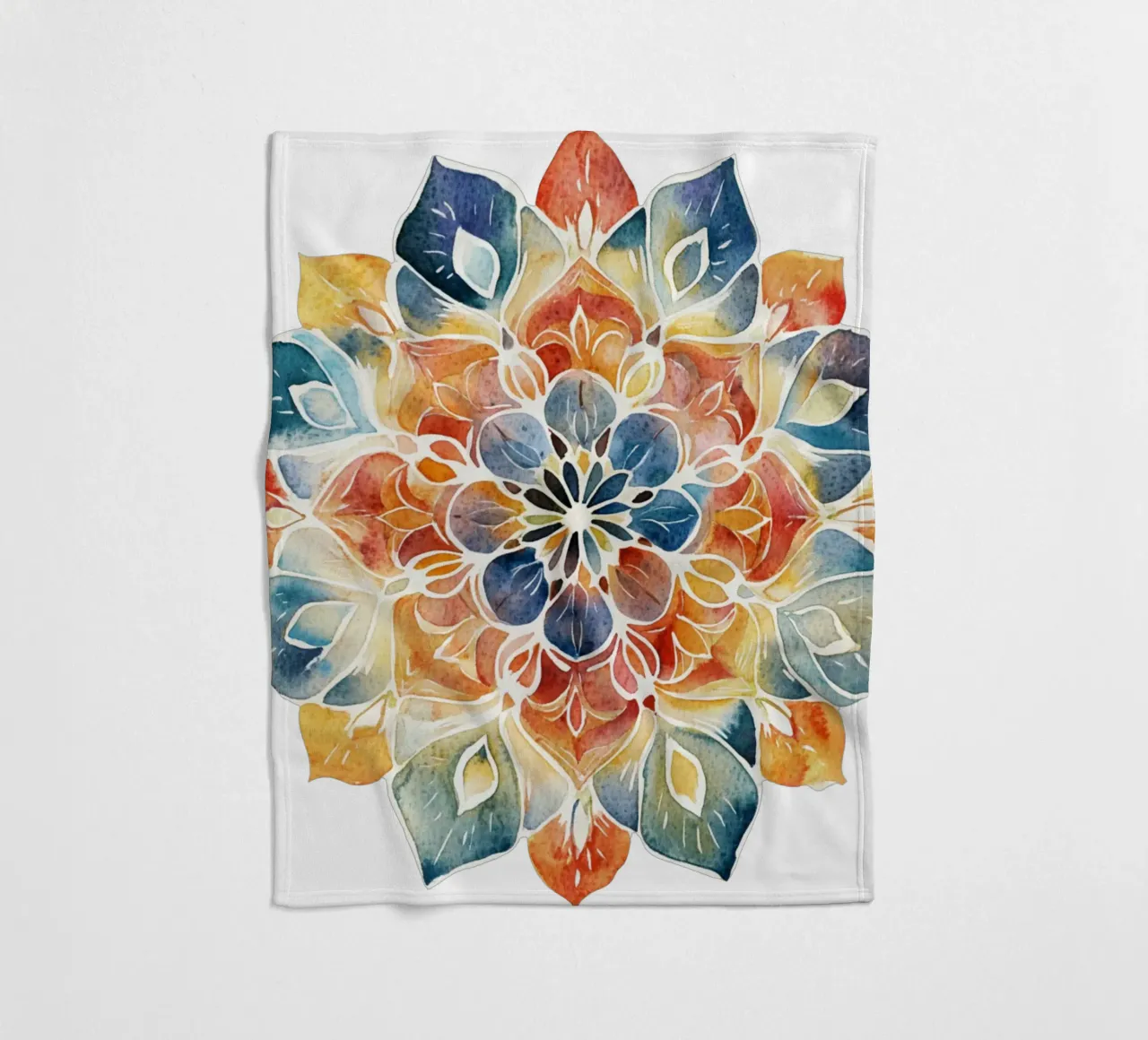 Mandala terrestre ad acquerello coperta in pile da Spiritual Touch