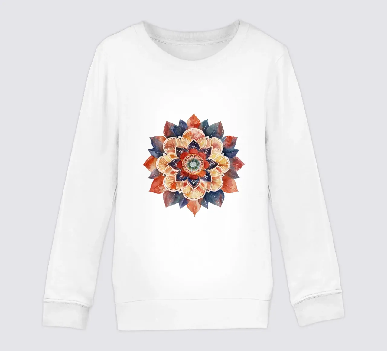 Mandala terrestre ad acquerello felpa bambino da Spiritual Touch