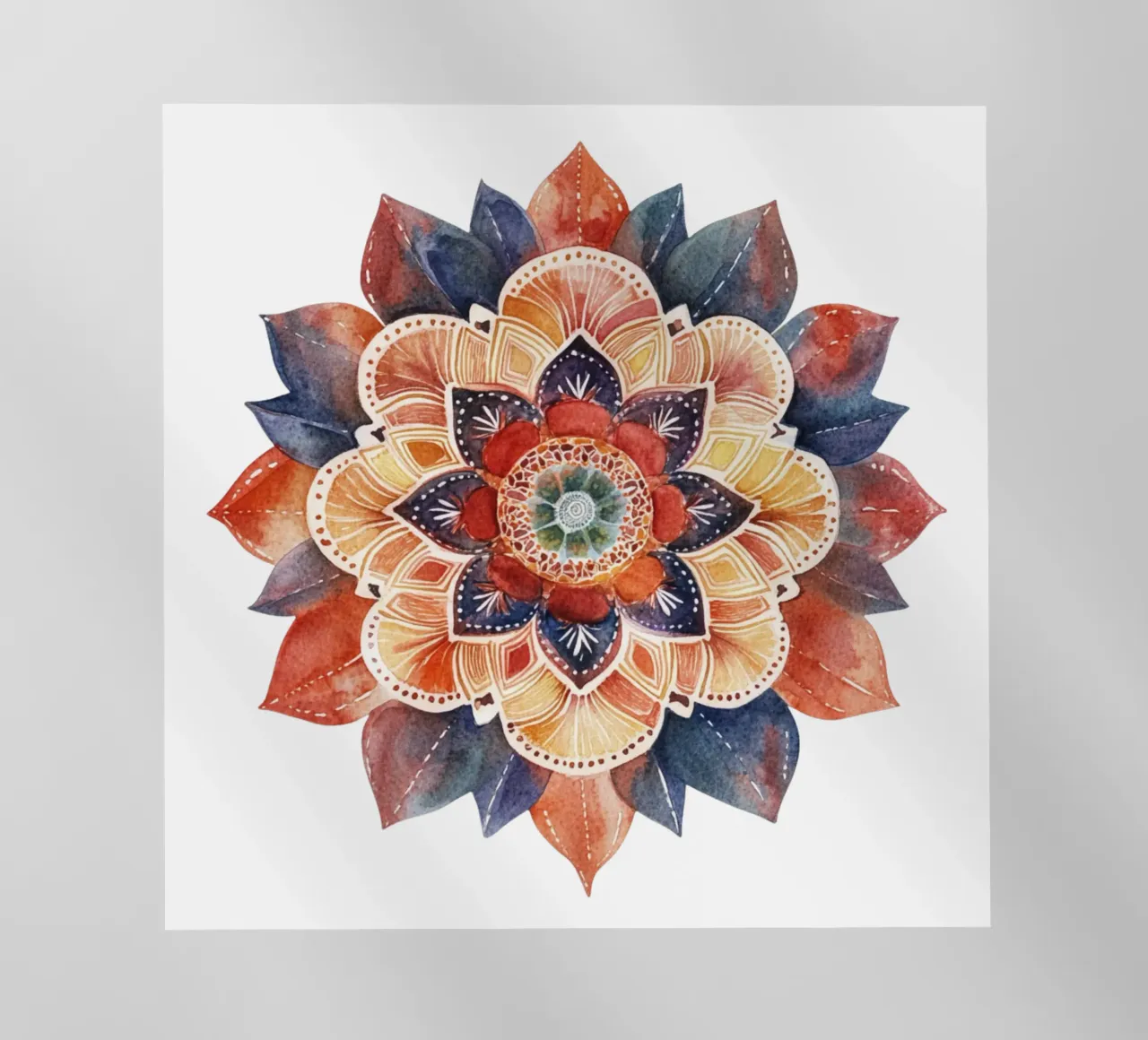 Mandala terrestre ad acquerello pellicola backlit da Spiritual Touch