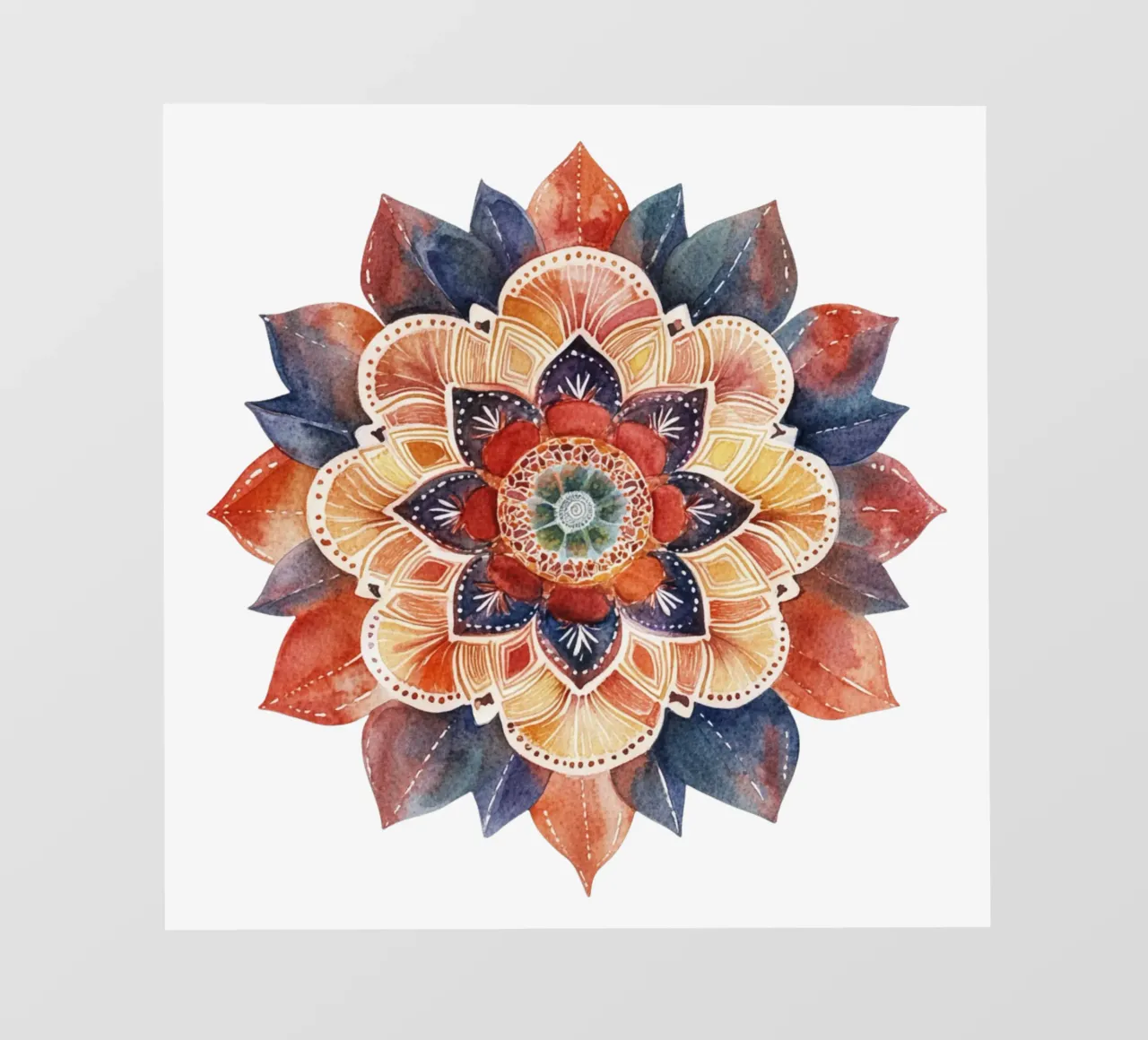 Mandala terrestre ad acquerello pellicola backlit da Spiritual Touch