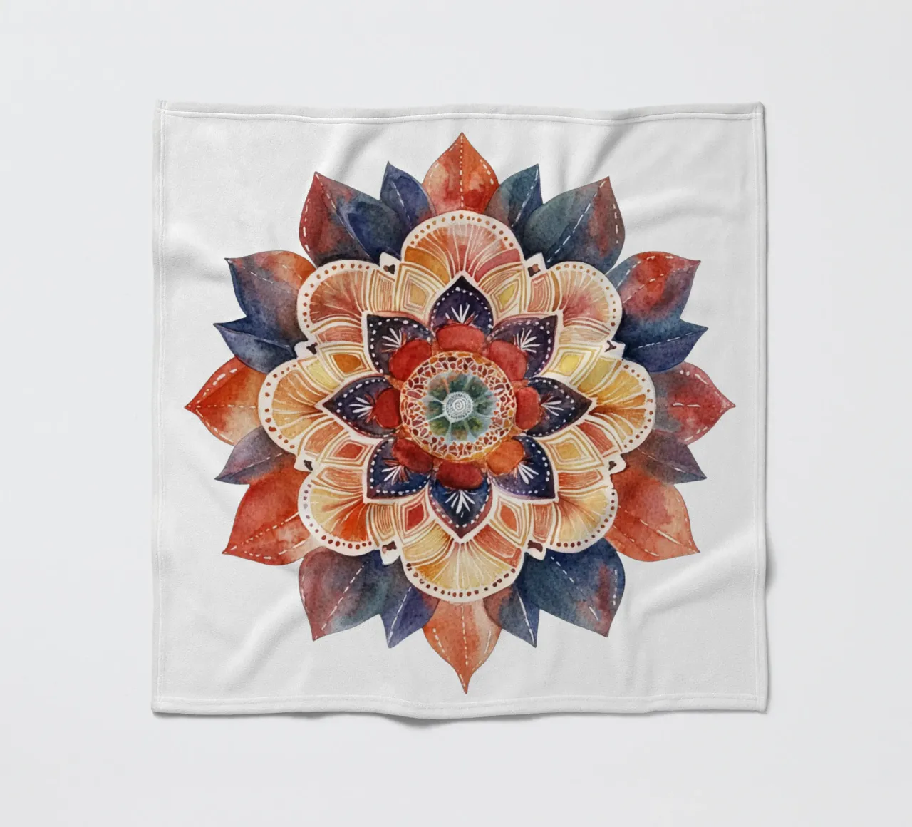 Mandala terrestre ad acquerello coperta in pile da Spiritual Touch
