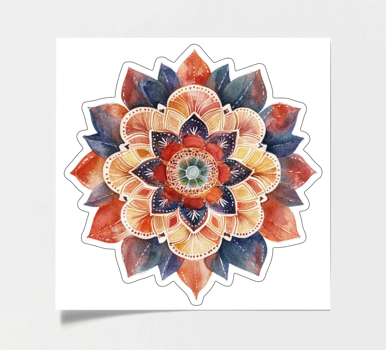 Aquarell Erdiges Mandala Stickerbogen von Spiritual Touch