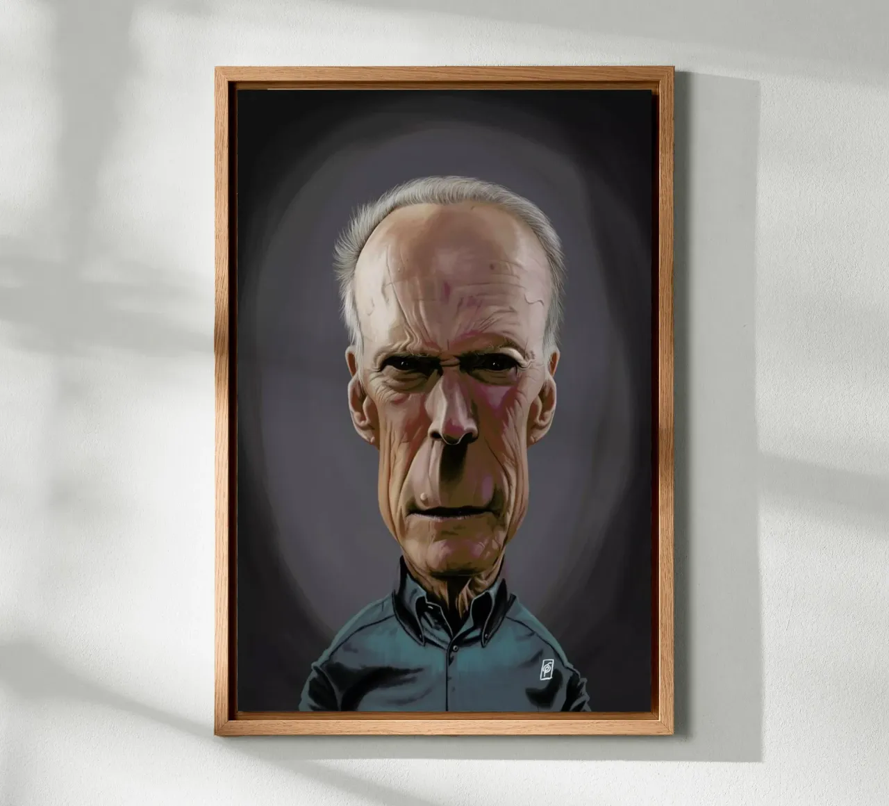 Clint Eastwood alluminio dibond da Rob Art | Illustration
