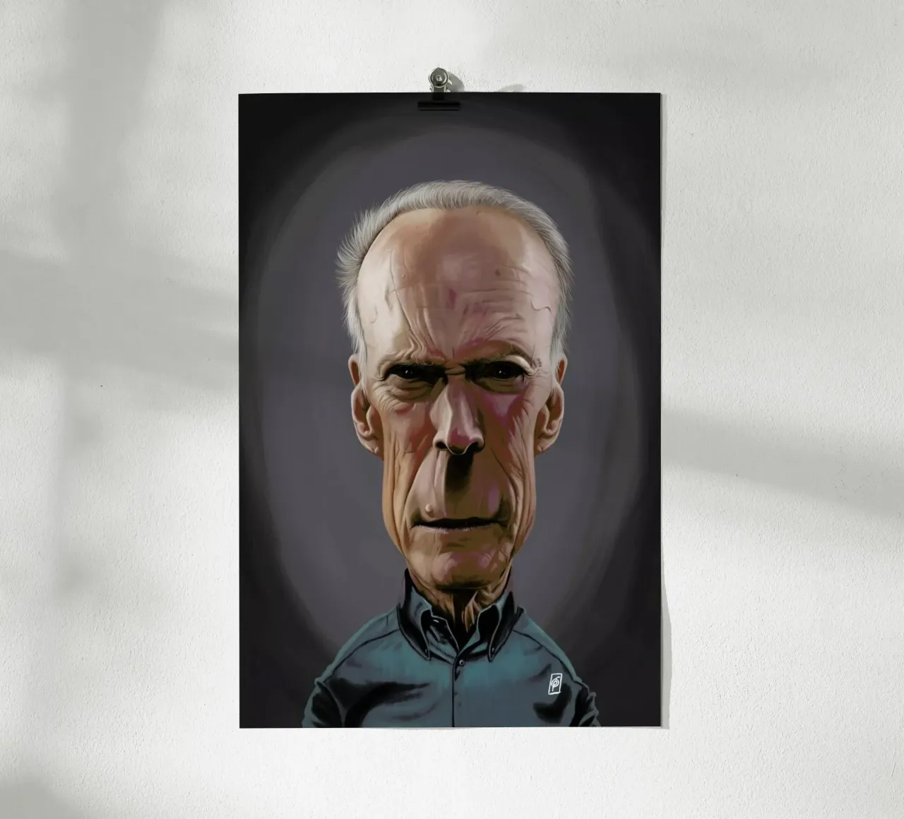 Clint Eastwood carta hahnemühle da Rob Art | Illustration