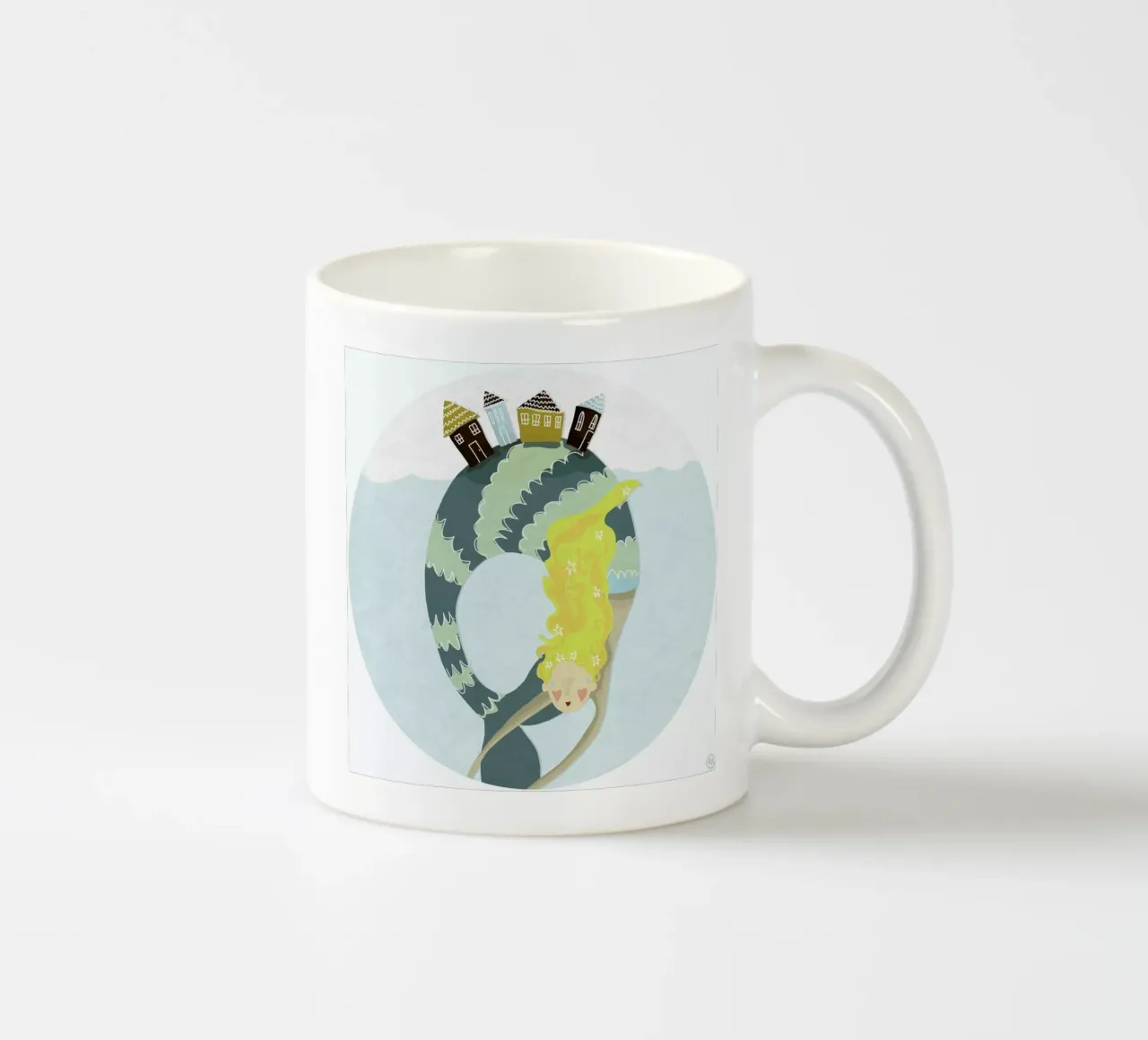 Mermaid tazza in ceramica da Amalia Restrepo