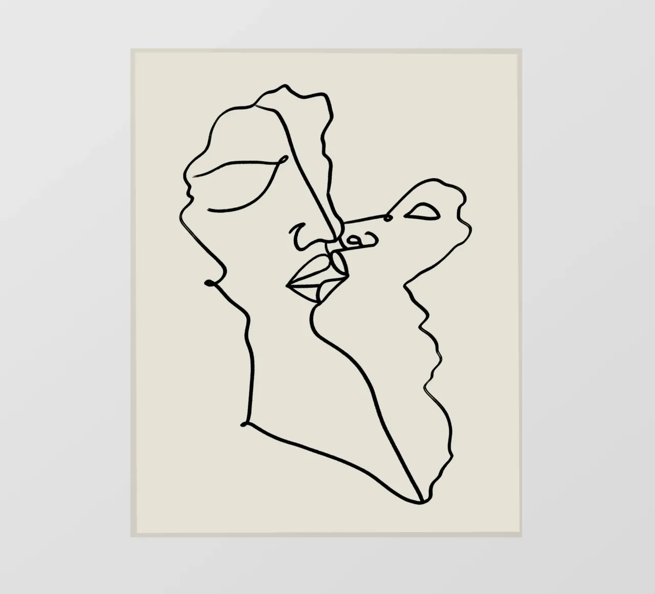 Unvergängliche Liebe, Minimal Line Art Zeichnung Passion Sketch Backlit Folie von 83oranges