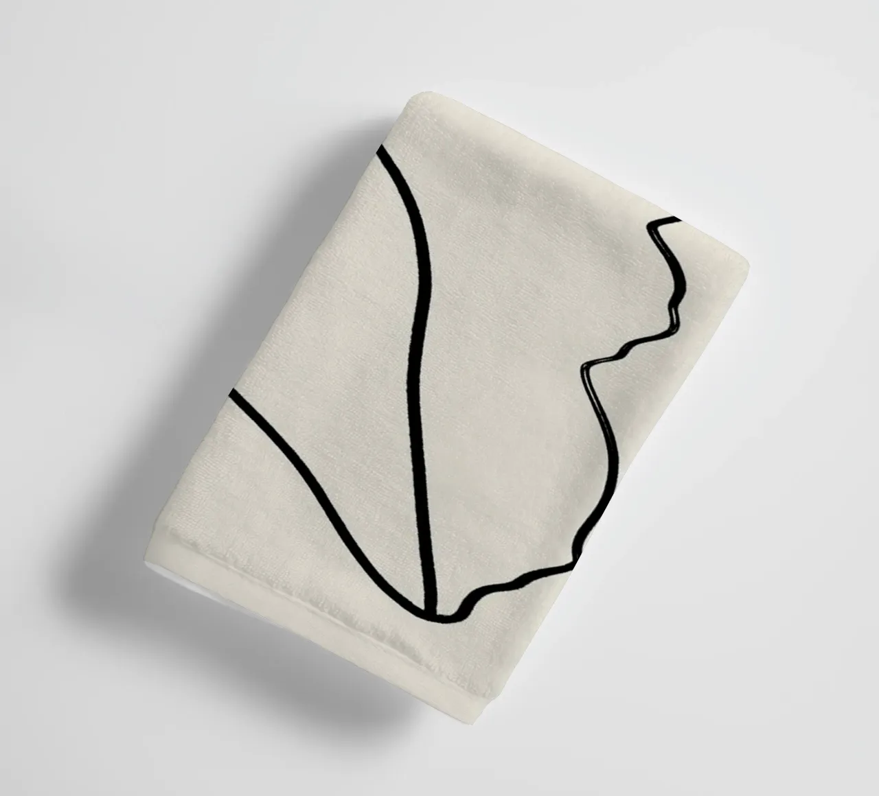 Unvergängliche Liebe, Minimal Line Art Zeichnung Passion Sketch Handtuch von 83oranges