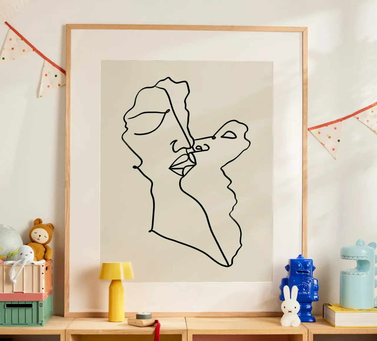 Unvergängliche Liebe, Minimal Line Art Zeichnung Passion Sketch Hahnemühle von 83oranges