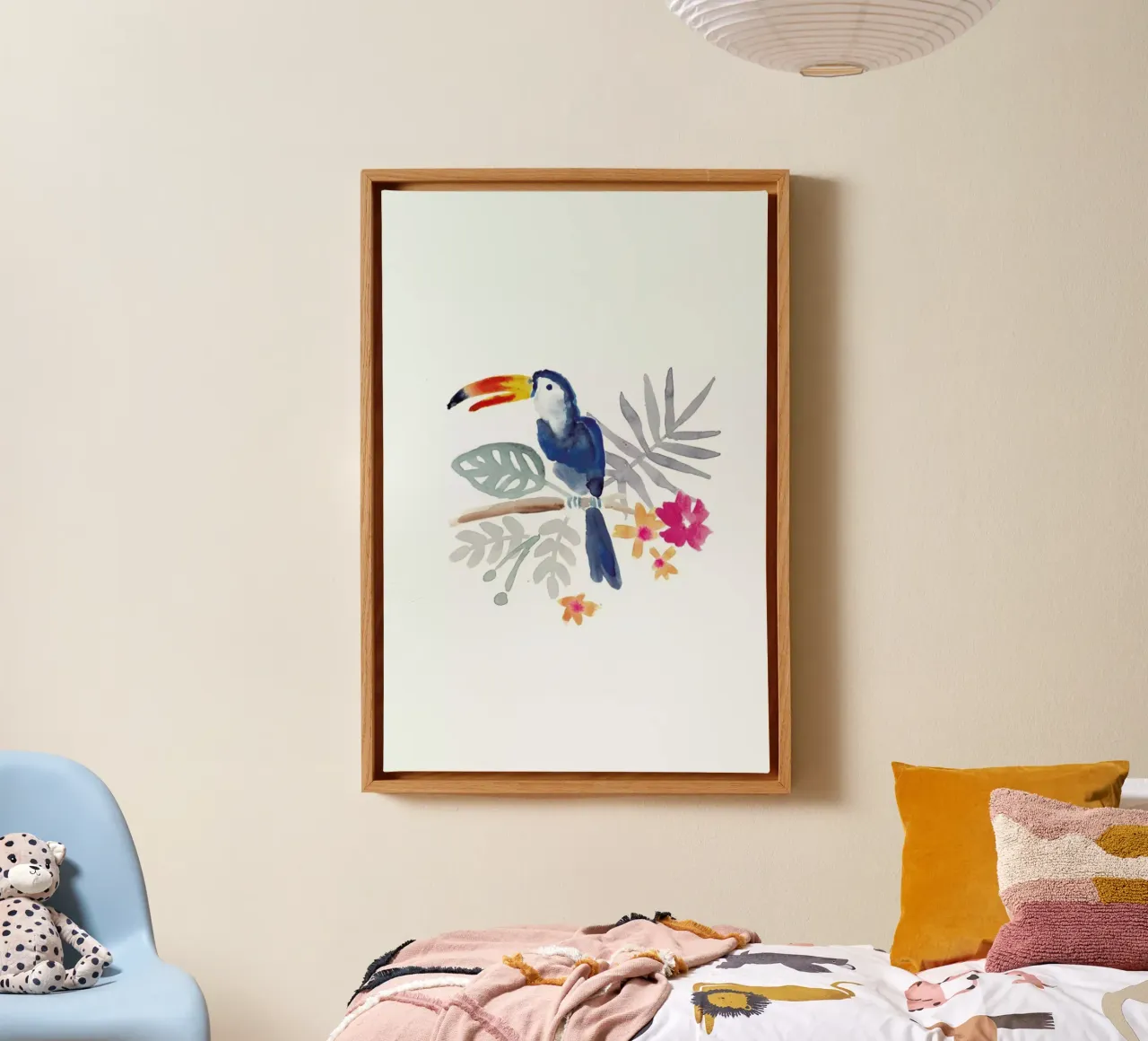 Toucan Jungle tela con Cornice a cassetta da Farina Kuklinski