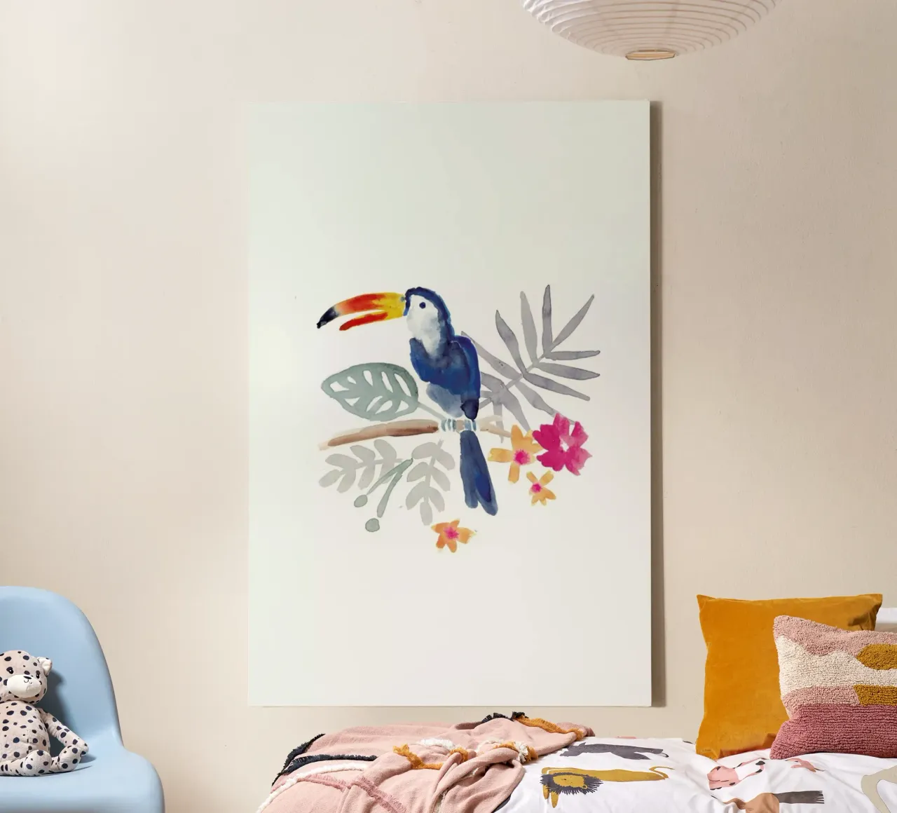 Toucan Jungle tela con Cornice a cassetta da Farina Kuklinski