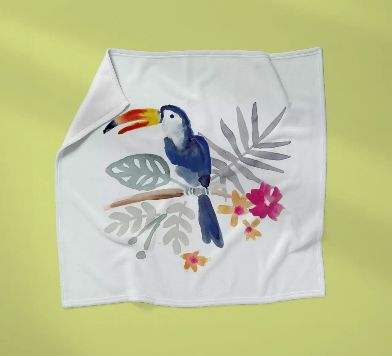 Toucan Jungle coperta in pile da Farina Kuklinski