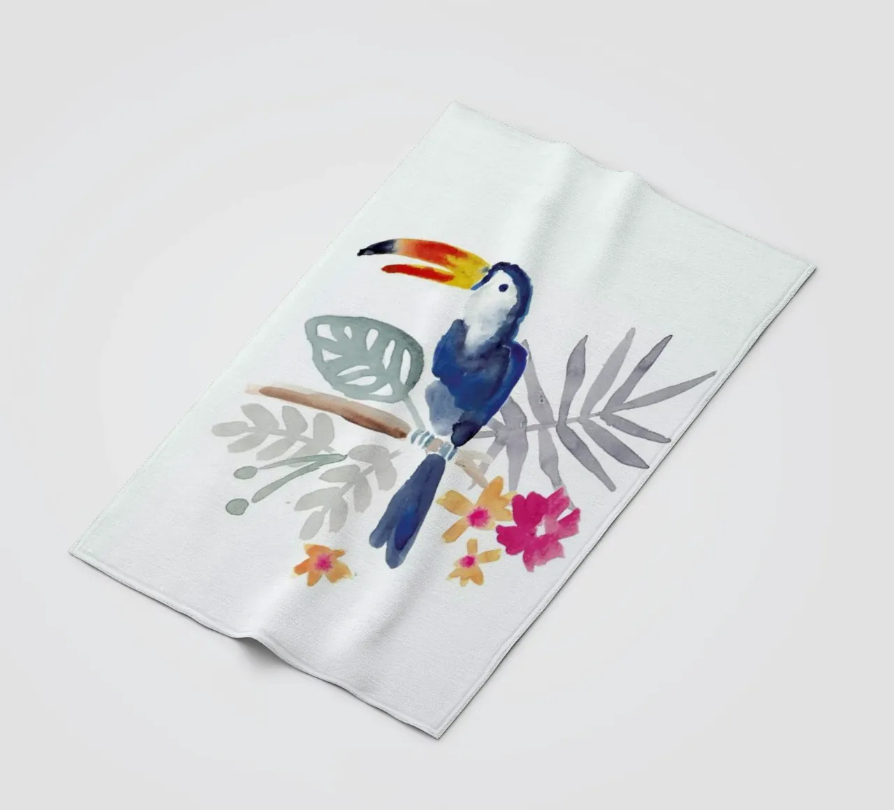 Toucan Jungle coperta in pile da Farina Kuklinski