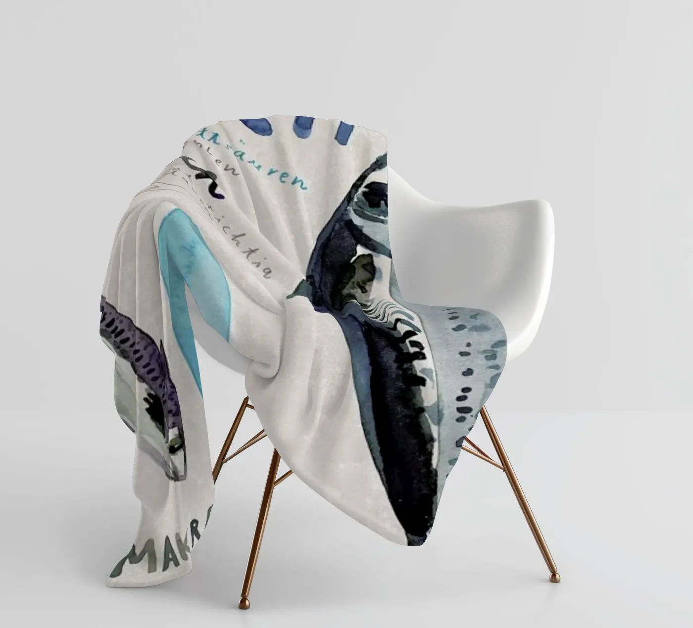 Fisch Fleecedecke von Rinah Lang