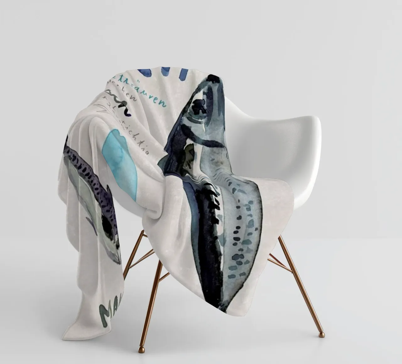 Fisch fleecedeken van Rinah Lang