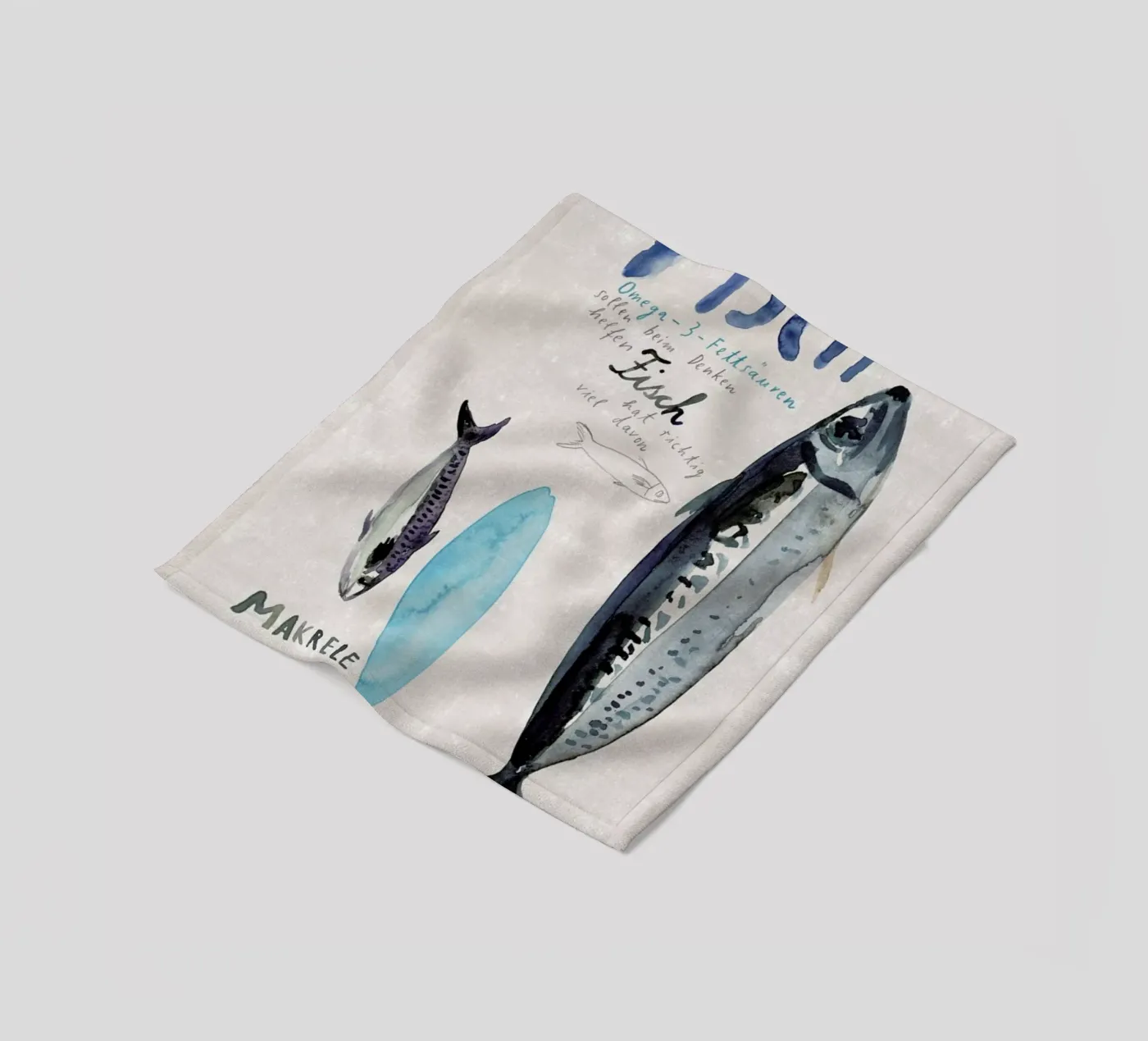 Fisch Fleecedecke von Rinah Lang