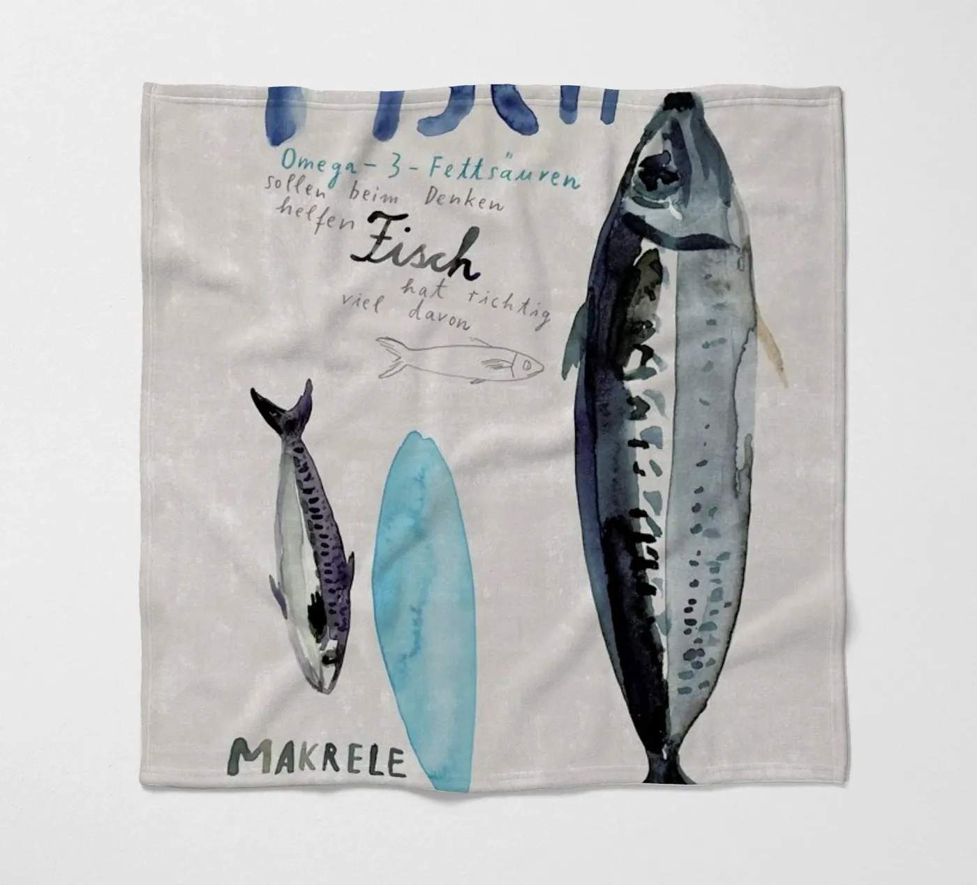 Fisch Fleecedecke von Rinah Lang