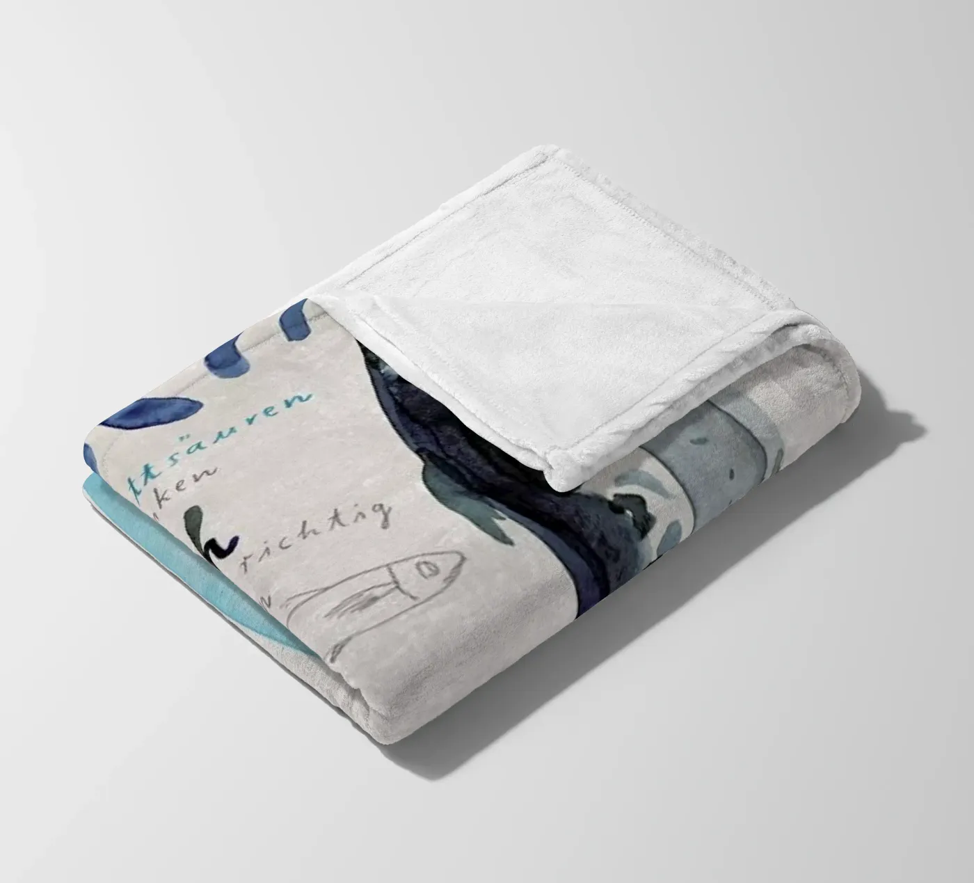 Fisch Fleecedecke von Rinah Lang