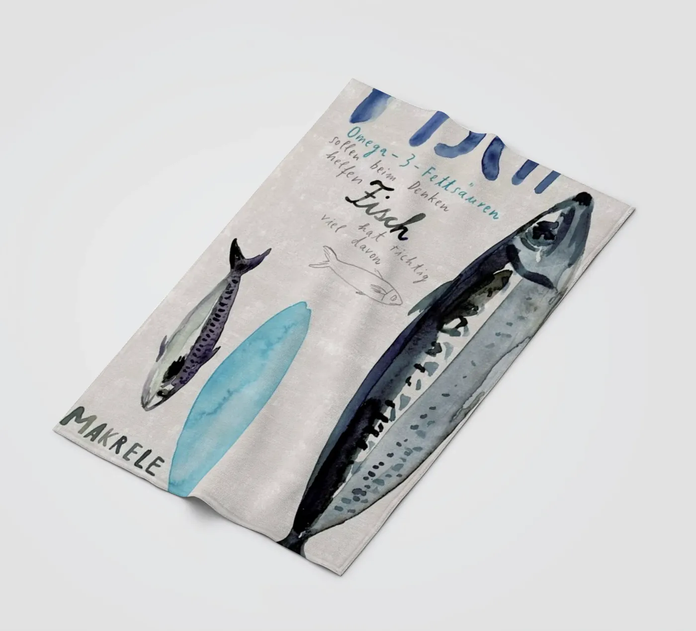 Fisch Fleecedecke von Rinah Lang