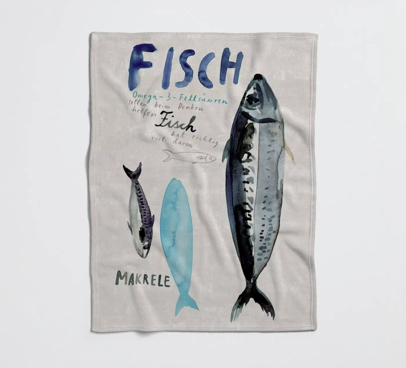 Fisch fleecedeken van Rinah Lang