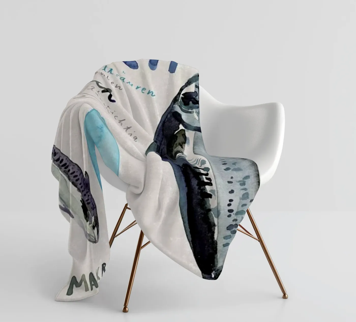 Fisch Fleecedecke von Rinah Lang