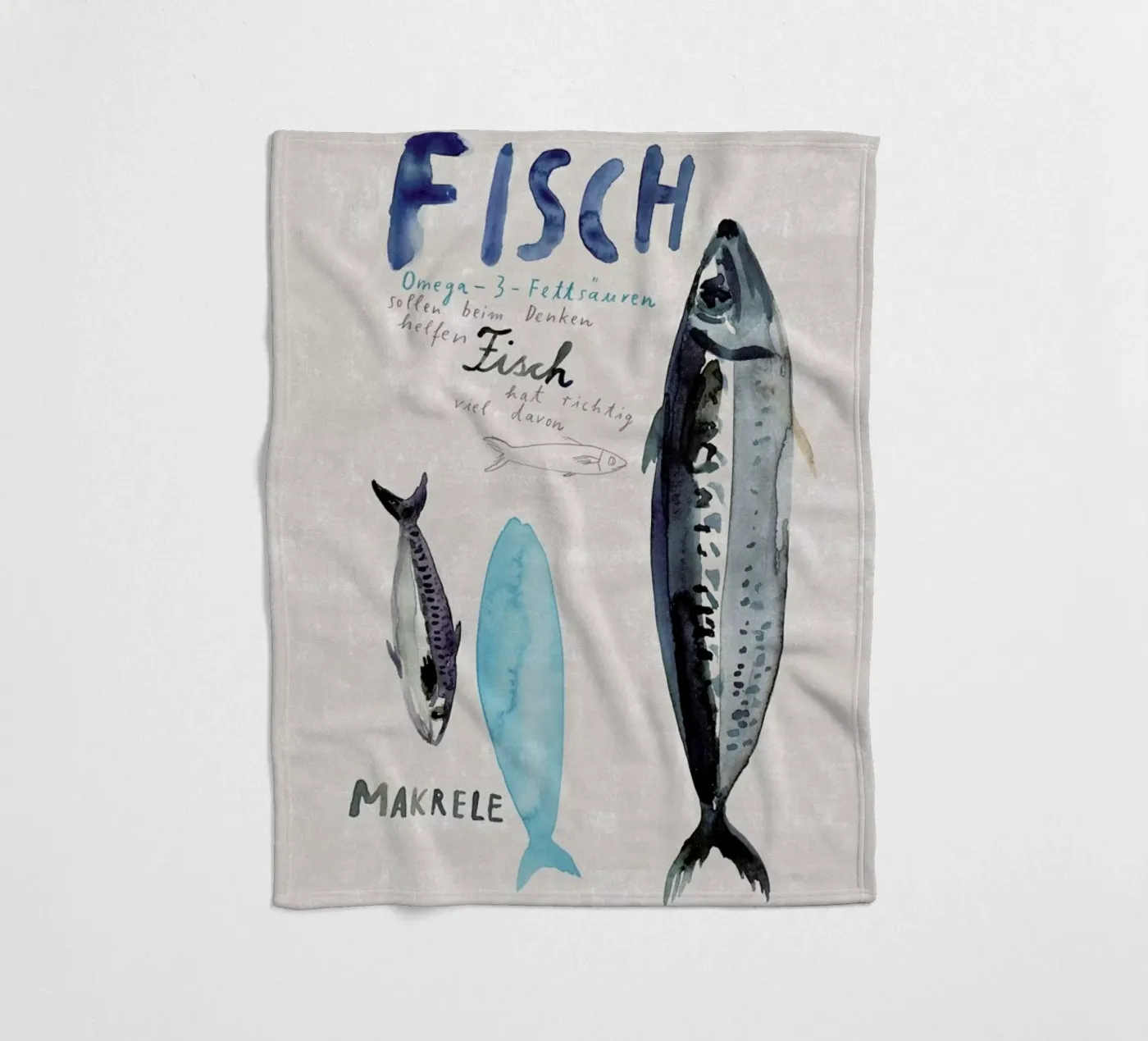 Fisch Fleecedecke von Rinah Lang