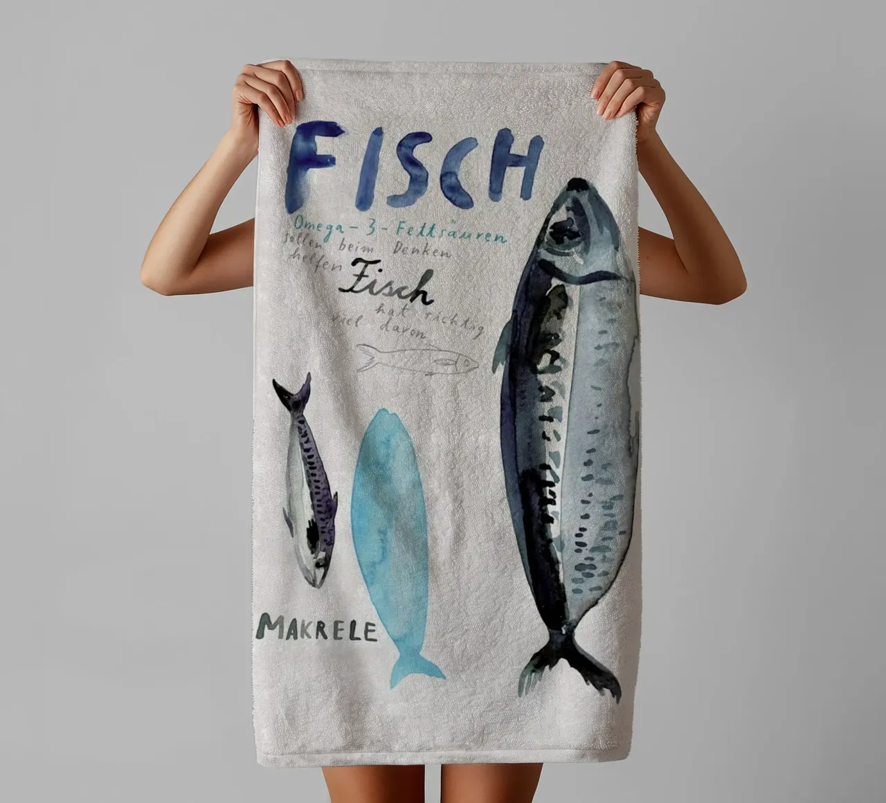 Fisch badhanddoek van Rinah Lang