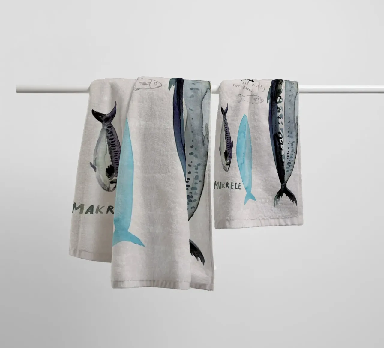 Fisch badhanddoek van Rinah Lang