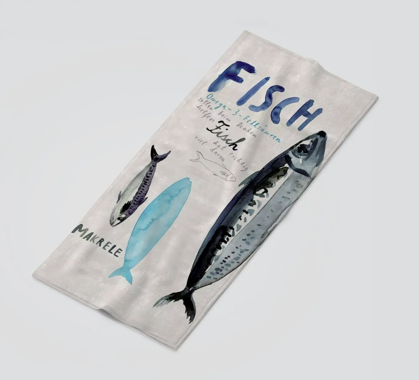 Fisch strandhanddoek van Rinah Lang