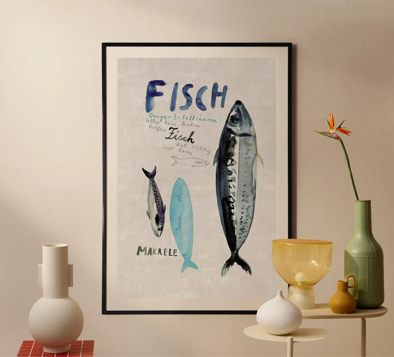 Fisch poster con telaio in plastica da Rinah Lang